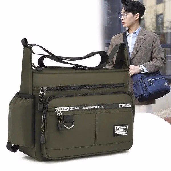 Túi Đeo Chéo Nam Nữ Vải Dù Chống Nước Sức Chưa Lớn Đa Năng Thời Trang - Ảnh 8