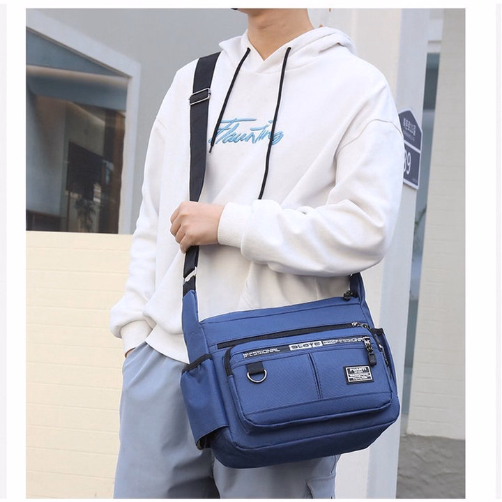 Túi Đeo Chéo Nam Nữ Vải Dù Chống Nước Sức Chưa Lớn Đa Năng Thời Trang - Ảnh 11