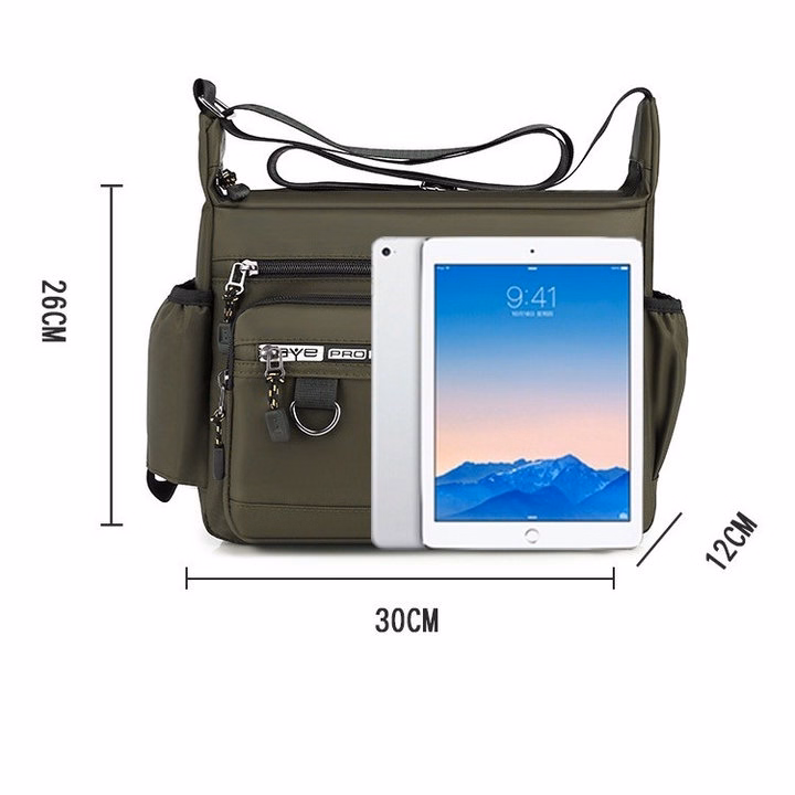 Túi Đeo Chéo Nam Nữ Vải Dù Chống Nước Sức Chưa Lớn Đa Năng Thời Trang - Ảnh 17