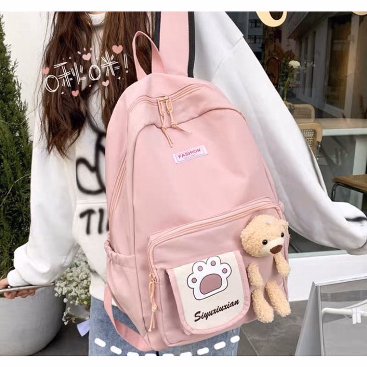 Balo Hộp Kèm Gấu Bông Vừa A4 Ts4879 - Sam Store - Ảnh 6