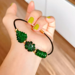 Vòng Tay Hồ Ly Ngũ Điếu Cỏ Bốn Lá Ngọc Cẩm Thạch Sơn Thủy Thiên Nhiên Nhiều Size - Thắng Giang