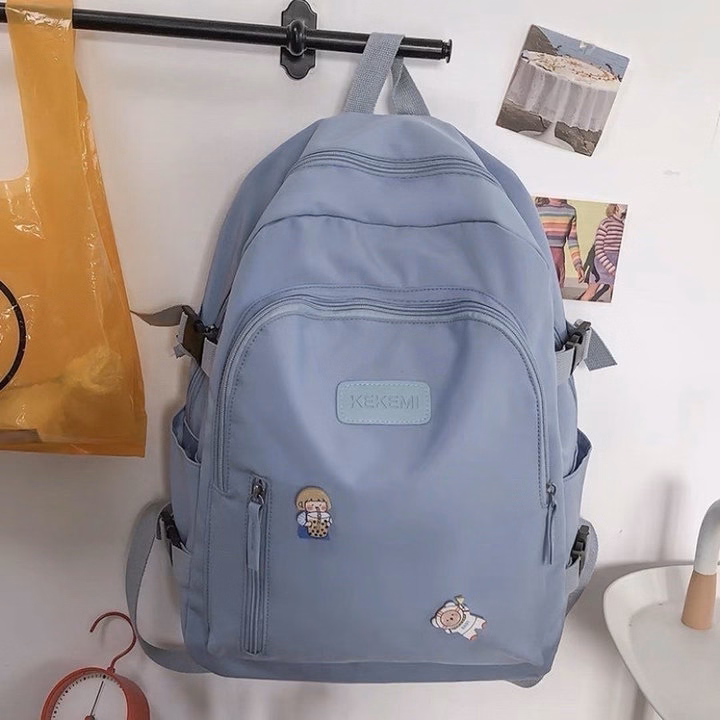 Balo Đi Học Ullzang Trơn Phối Khóa Vừa A4 St1292- Sam Store - Ảnh 5