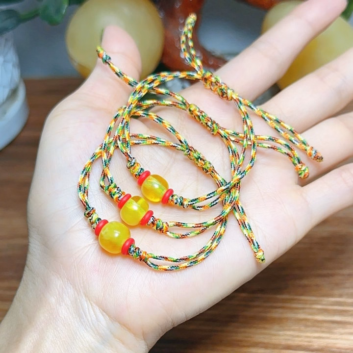 Vòng Tay Hổ Phách Mập Lạp Thiên Nhiên Dành Cho Bé - Thắng Giang - Ảnh 2