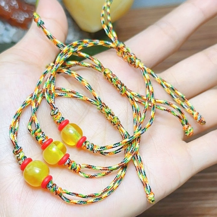 Vòng Tay Hổ Phách Mập Lạp Thiên Nhiên Dành Cho Bé - Thắng Giang - Ảnh 3