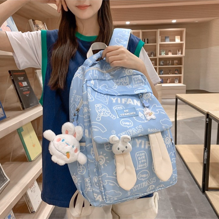 Cực Cool, Cực Chất Với Balo Học Sinh Tai Thỏ Chống Nước Pp694 - Pipi Store - Ảnh 12