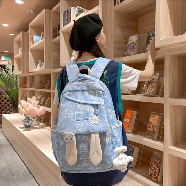 Cực Cool, Cực Chất Với Balo Học Sinh Tai Thỏ Chống Nước Pp694 - Pipi Store - Ảnh 13
