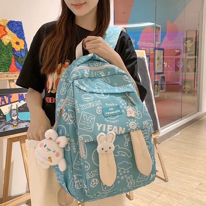 Cực Cool, Cực Chất Với Balo Học Sinh Tai Thỏ Chống Nước Pp694 - Pipi Store - Ảnh 14