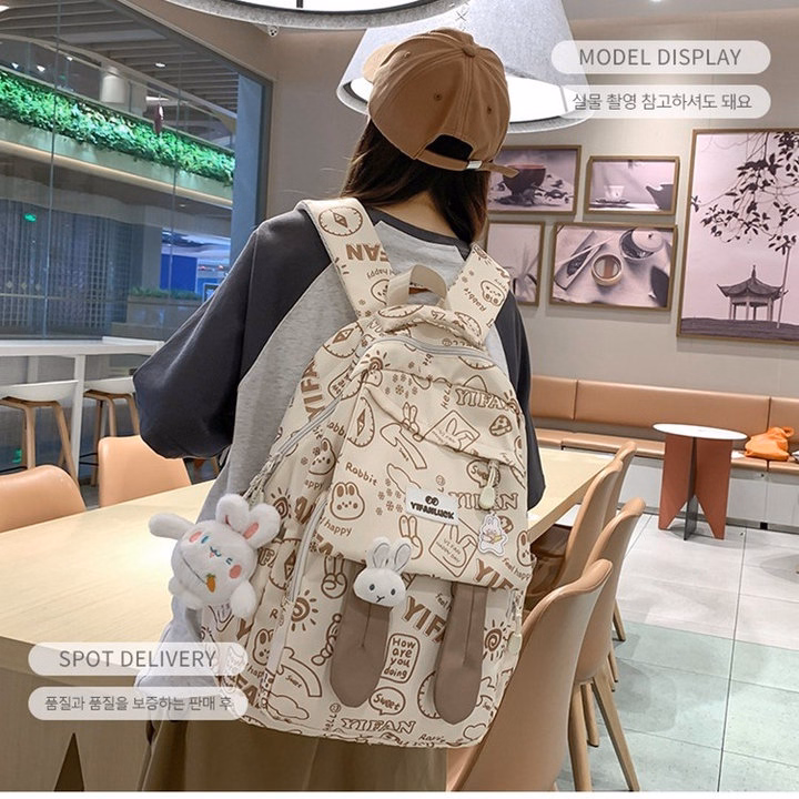 Cực Cool, Cực Chất Với Balo Học Sinh Tai Thỏ Chống Nước Pp694 - Pipi Store - Ảnh 16