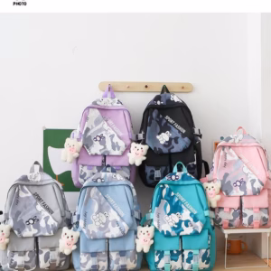 Balo Set 3 Thời Trang Phối Loang Bò Sữa Độc Đáo Cá Tính Pp695 - Pipi Store