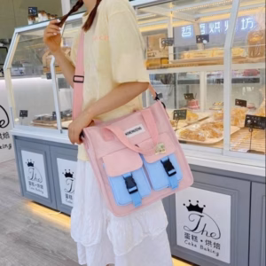 Túi Tote Thời Trang Đi Học Thêm Tiện Lợi, Tote Phối Gài - Shop Mẹ Bống