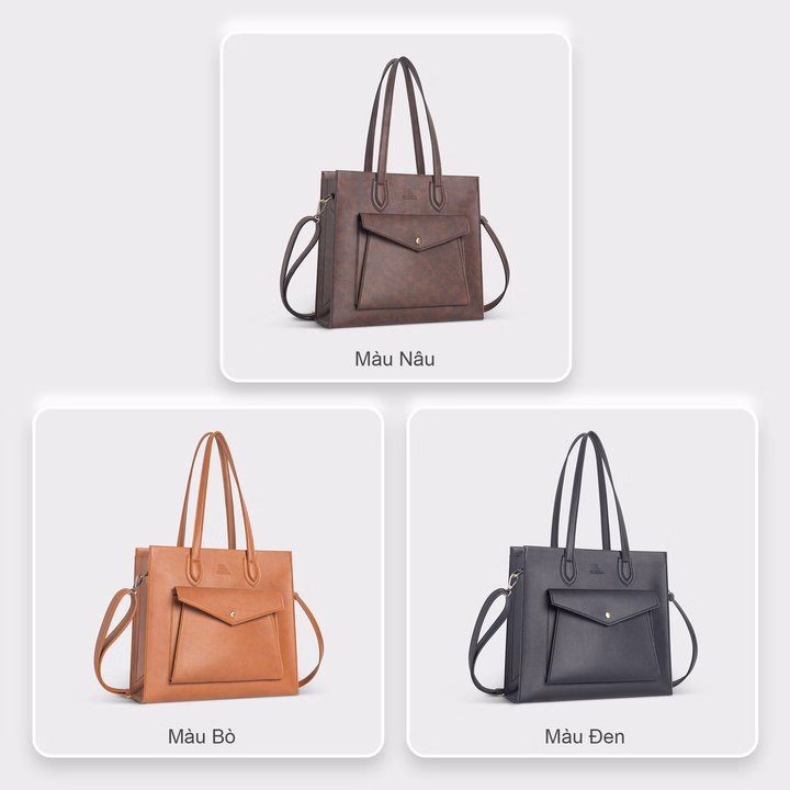 Túi Xách Nữ Thời Trang Công Sở Vuông Ngang Ftx12 - Fadoda - Ảnh 8