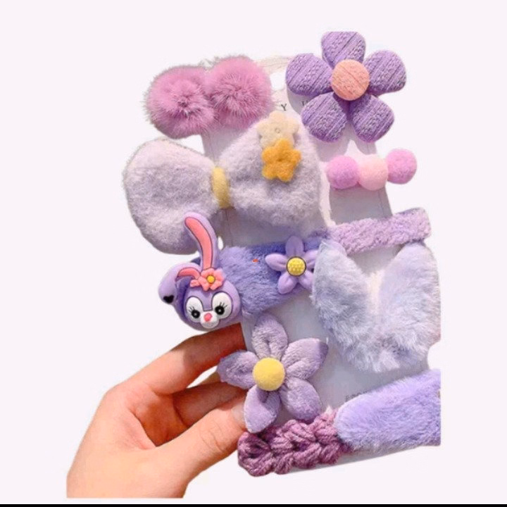 Sét Kẹp Tóc Hàn Quốc Gấu Nâu Thỏ Tím Siêu Xinh Yvy767- Triệu Vy Store - Ảnh 2