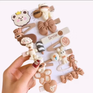 Sét Kẹp Tóc Hàn Quốc Gấu Nâu Thỏ Tím Siêu Xinh Yvy767- Triệu Vy Store