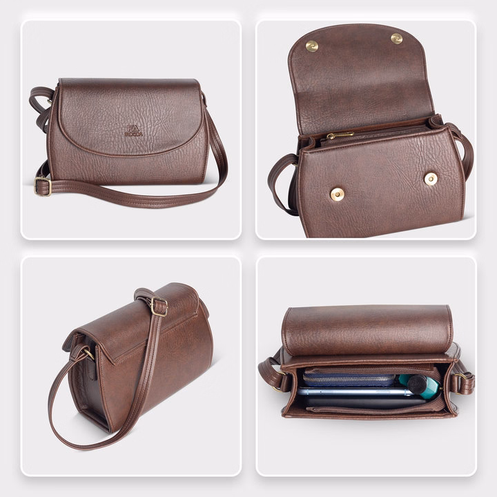 Túi Đeo Chéo Nữ Nắp Gập Dáng Bầu Fadoda Fn21 - Ảnh 7