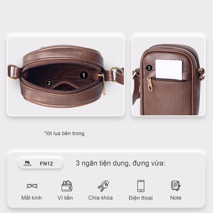 Túi Đeo Chéo Mini Đựng Điện Thoại Fn12- Fadoda - Ảnh 7