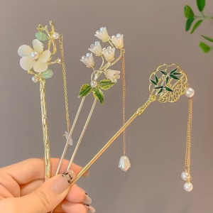 Trâm Cài Tóc Tua Rua Hoa Phong Cách Cổ Điển Cao Cấp Cho Nữ - Dâu Shop