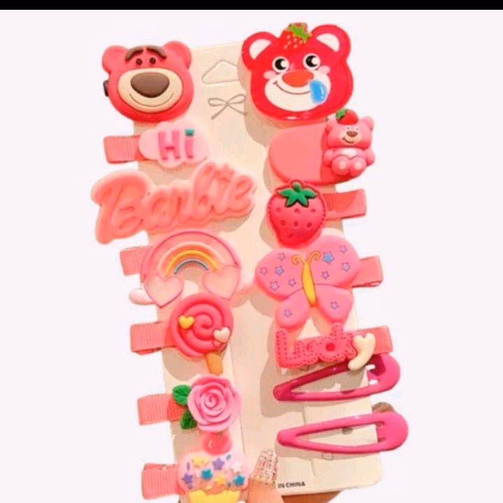 Sét Kẹp Tóc Hàn Quốc Gấu Nâu Thỏ Tím Siêu Xinh Yvy767- Triệu Vy Store - Ảnh 8