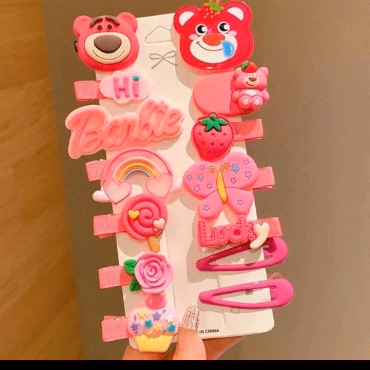 Sét Kẹp Tóc Hàn Quốc Gấu Nâu Thỏ Tím Siêu Xinh Yvy767- Triệu Vy Store - Ảnh 9