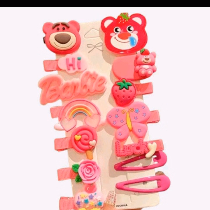 Sét Kẹp Tóc Hàn Quốc Gấu Nâu Thỏ Tím Siêu Xinh Yvy767- Triệu Vy Store - Ảnh 7