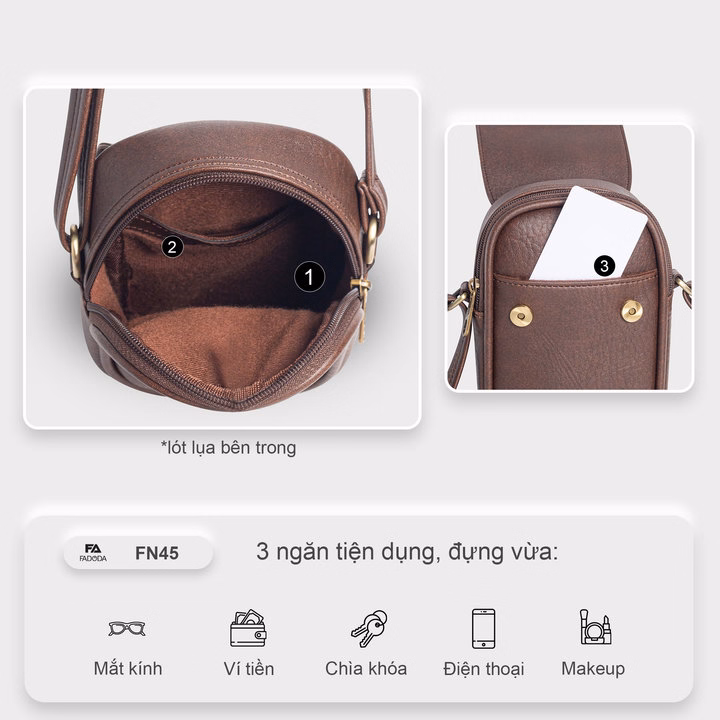 Túi Đeo Chéo Nữ Mini Thời Trang Fn45 - Fadoda - Ảnh 16