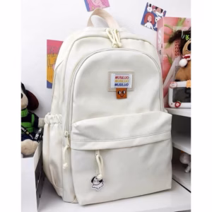 Balo Vải Bố Trơn In Mặt Cười Vừa A4 Có Ngăn Nước G074- Sam Store