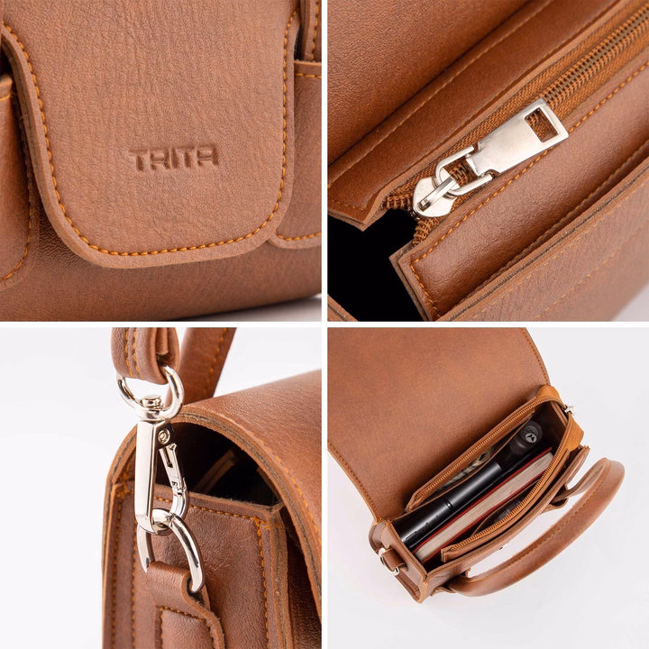 Túi Đeo Chéo Da Nữ Kiểu Dáng Độc Đáo Trita Rhn227 - Trita - Ảnh 7