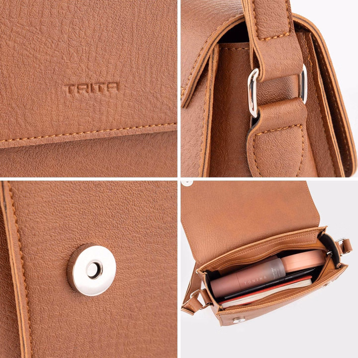 Túi Đeo Chéo Da Nữ Hình Hộp Khóa Nam Châm Basic Trita Rhn155 - Trita - Ảnh 7