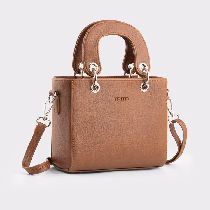 Túi Trita ( Thời Trang Nữ Quai Bản To Phối Khoen Kim Loại Cỡ Nhỏ - Túi Xách Da Rtx24 ) - Trita - Ảnh 3
