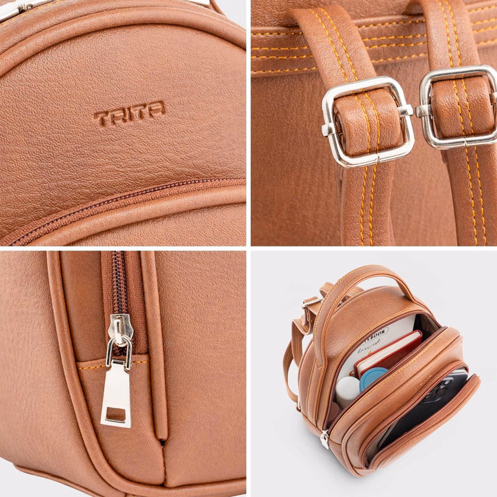 Balo Trita ( Thời Trang Nữ Phối Ngăn Phong Cách Basic Cỡ Trung - Balo Da Rba91 ) - Trita - Ảnh 7