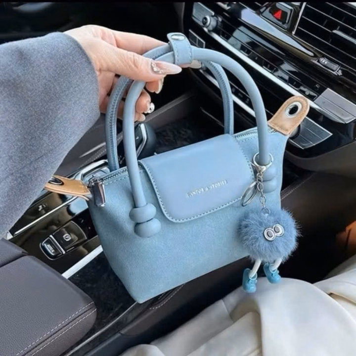 (Kèm Móc Bông)Túi Đeo Chéo Nữ Đẹp - Túi Xách Tay Đeo Vai Dễ Thương Kiểu Mới 51 - Ảnh 3