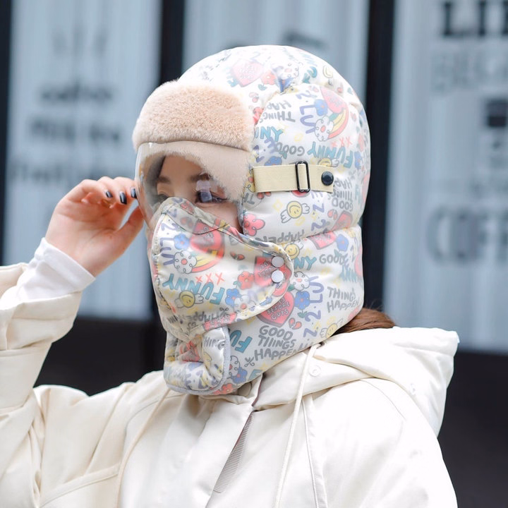 Mũ Trùm Đầu 5 Trong 1, Có Kính , Họa Tiết Funny, Phù Hợp Nhiều Lứa Tuổi, Chống Nước, Chống Gió, Giữ Ấm, 3 Lớp Dày Dặn Ch171-Bh Kids - Ảnh 9