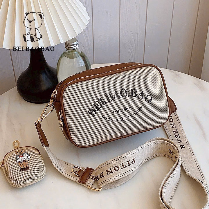 Túi Xách Nữ Đeo Chéo Hình Hộp Thêu Gấu - Siêu Dễ Thương Tặng Kèm Ví Wh720, W539 - Winnie House - Ảnh 6