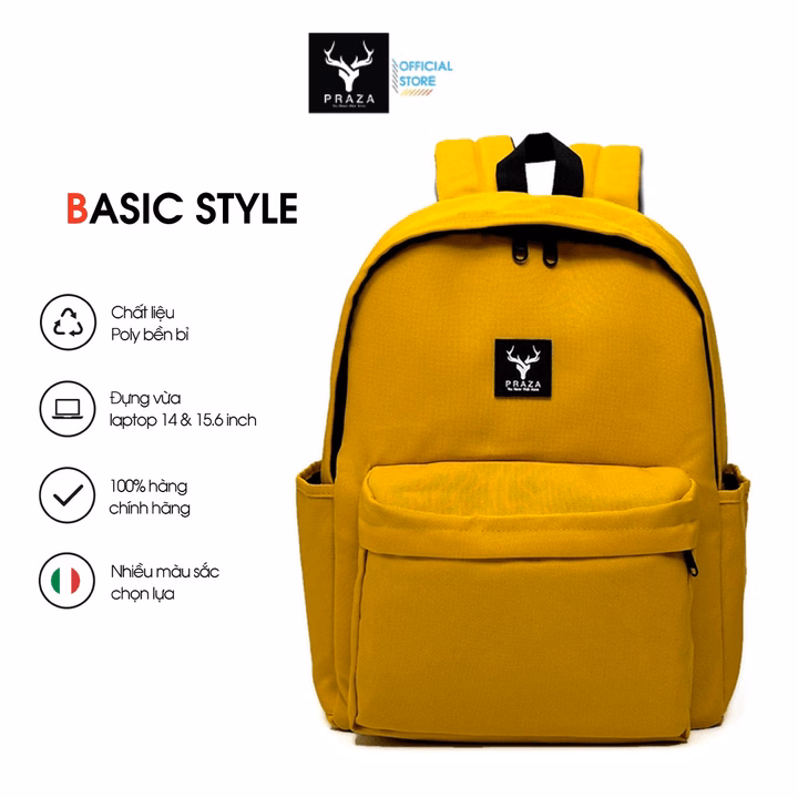Balo Thời Trang Basic Đựng Laptop 15.6 Inch Trượt Nước Cao Cấp Bls208 - Praza - Ảnh 3