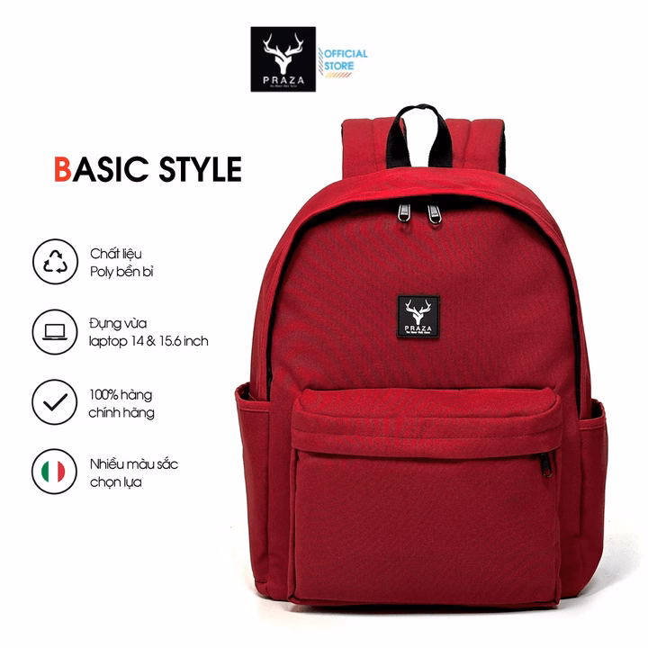 Balo Thời Trang Basic Đựng Laptop 15.6 Inch Trượt Nước Cao Cấp Bls208 - Praza - Ảnh 5