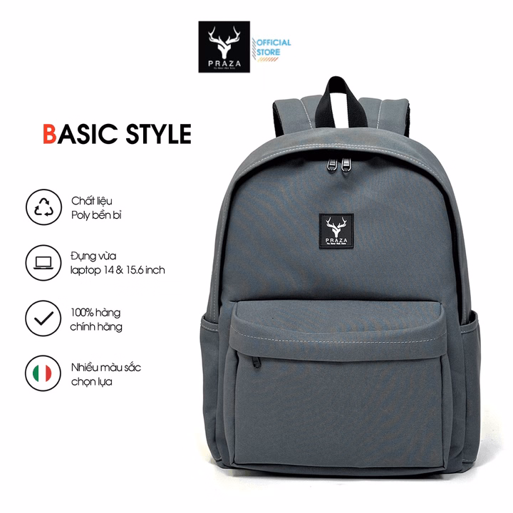 Balo Thời Trang Basic Đựng Laptop 15.6 Inch Trượt Nước Cao Cấp Bls208 - Praza - Ảnh 4