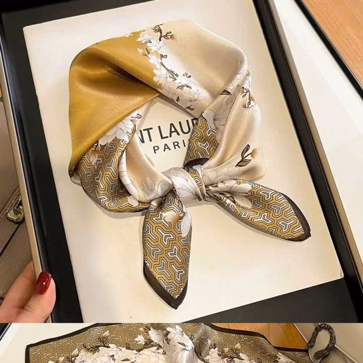 Khăn Quàng Cổ Lụa Hình Vuông Thời Trang - Ảnh 9