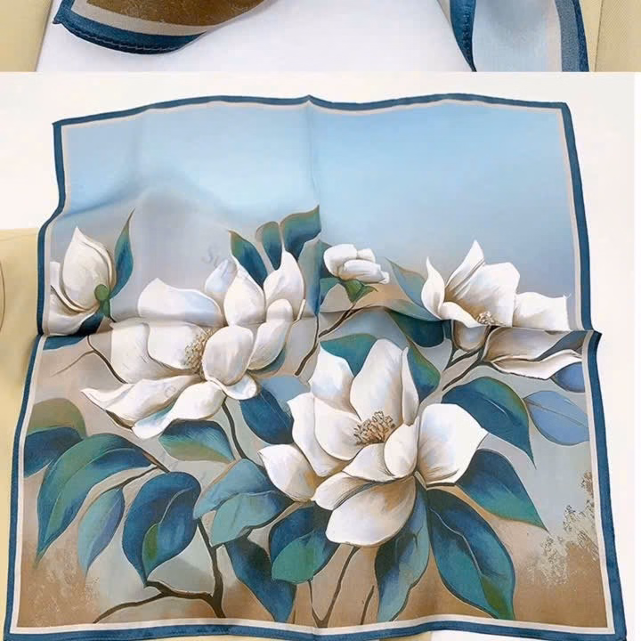 Khăn Quàng Cổ Lụa Hình Vuông Thời Trang - Ảnh 4