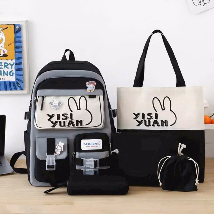 Set Balo 4 Món Yisi Yuan Vừa A4 Ts57M - Nana House - Ảnh 4