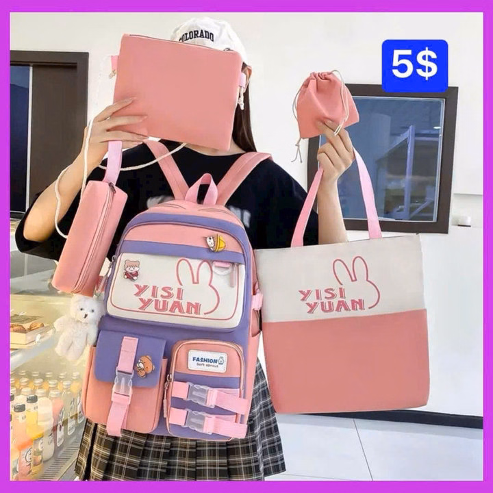 Set Balo 4 Món Yisi Yuan Vừa A4 Ts57M - Nana House