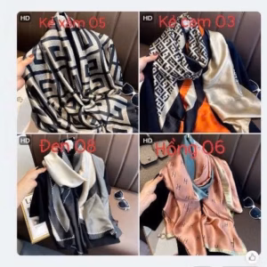 Khăn Choàng Lụa Dáng Dài Cực Sang Phong Cách Tây Âu Sang Xịn Mịn