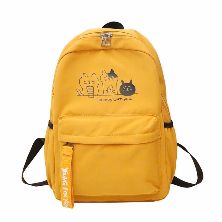 Balo Vải Đi Học Gia Đình Mèo Đựng Vừa A4 Tf95K- Sam Store - Ảnh 4