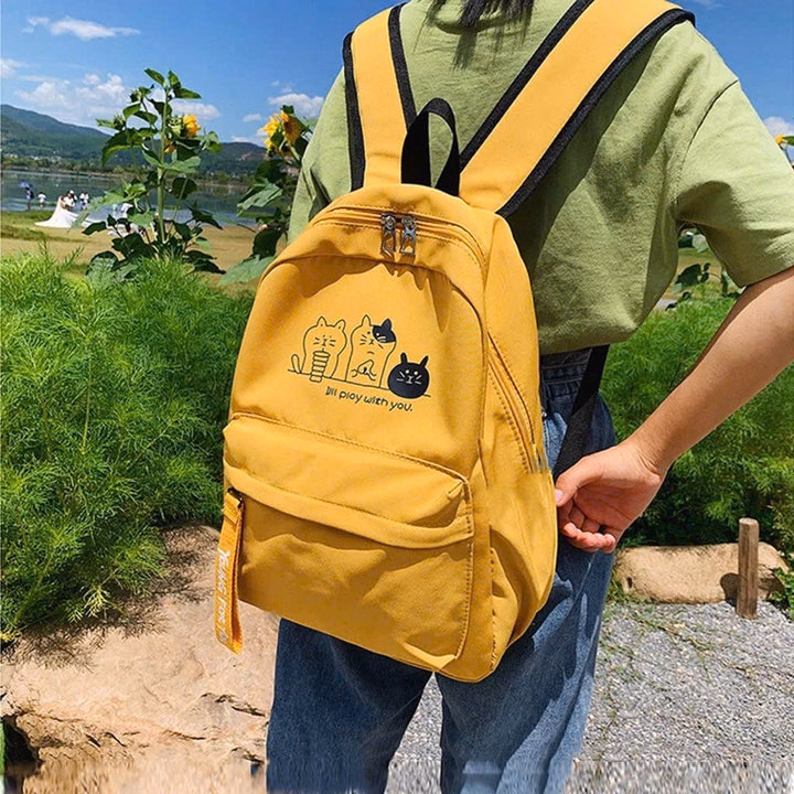 Balo Vải Đi Học Gia Đình Mèo Đựng Vừa A4 Tf95K- Sam Store - Ảnh 9