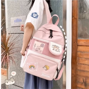 Balo Hộp Phối Túi Lưới Cô Gái Thank Vừa A4 Ts78Y- Sam Store