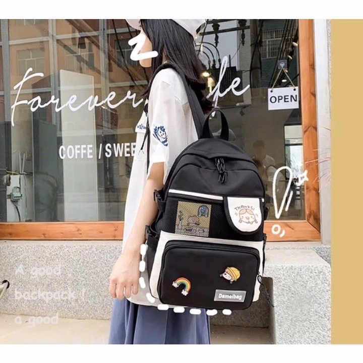 Balo Hộp Phối Túi Lưới Cô Gái Thank St97K Vừa A4- Nana House - Ảnh 4