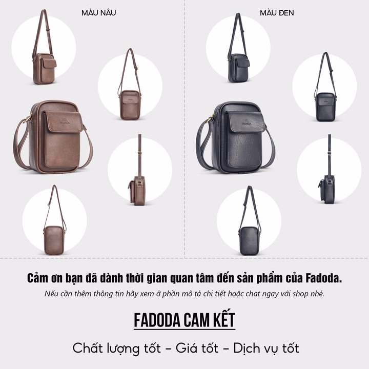 Túi Đeo Chéo Unisex Dang Đứng Fadoda Fdc15 - Ảnh 10