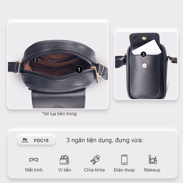 Túi Đeo Chéo Unisex Dang Đứng Fadoda Fdc15 - Ảnh 16