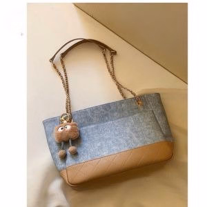 (Tặng Kèm Móc Mây) Túi Công Sở Nữ Tote - Túi Xách Đeo Vai Phối Vải Bò Hàng Đẹp Dễ Thương 46 - Ảnh 2