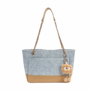 (Tặng Kèm Móc Mây) Túi Công Sở Nữ Tote - Túi Xách Đeo Vai Phối Vải Bò Hàng Đẹp Dễ Thương 46 - Ảnh 8