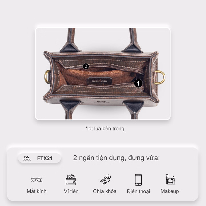 Túi Xách Tay Mini Đeo Chéo Ftx21 - Fadoda - Ảnh 16