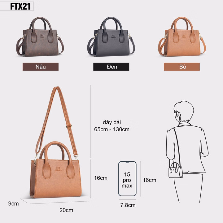 Túi Xách Tay Mini Đeo Chéo Ftx21 - Fadoda - Ảnh 7